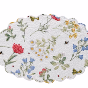 Wildflower Scalloped Placemats - Oval (Set of 6)