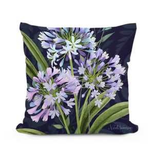 Midnight Garden Lilies Pillow