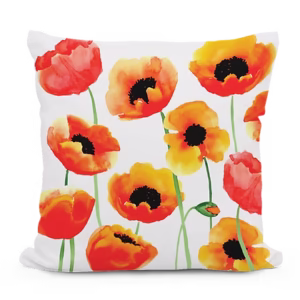 Poppy Blossoms Pillow