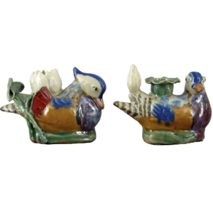 Pair of Ducks Ceramic Candle Stick Holders