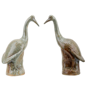 Pair of Birds Ceramic Figurines