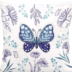 Blue Butterfly Symphony Pillow