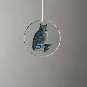 Tiger of the Night - Round Glass Ornament
