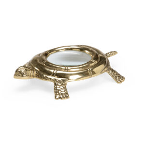 Metal Sea Turtle Magnifier - Brass