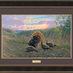 Framed Golden Fan Club - Turkeys - 17" x 27.5" Limited Edition Paper