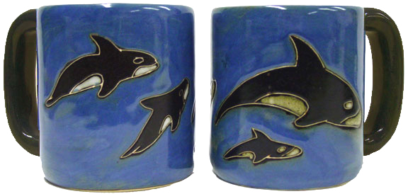Mara Stoneware 16 Oz. Orca Mugs (Set of 2)