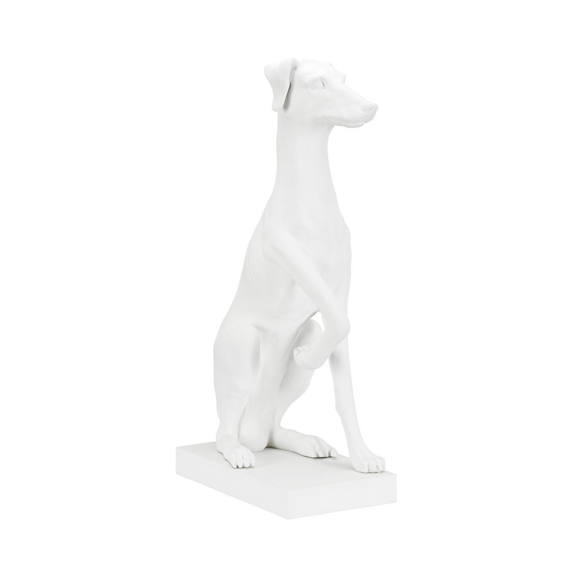 Greyhound Sculpture in White