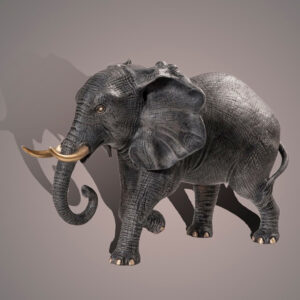 Bull Elephant Large Bronze Sculpture by Barry Stein Sculptures