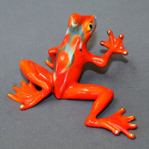 Hot Rod Bronze Frog Sculpture by Barry Stein Sculptures (9 Color Options Available)