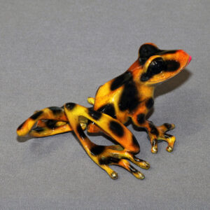 Delilah Bronze Frog Sculpture by Barry Stein Sculptures (6 Color Options Available)