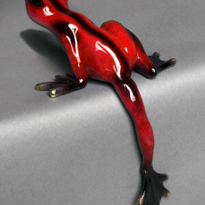 Hang Over Bronze Frog Sculpture by Barry Stein Sculptures (8 Color Options Available)
