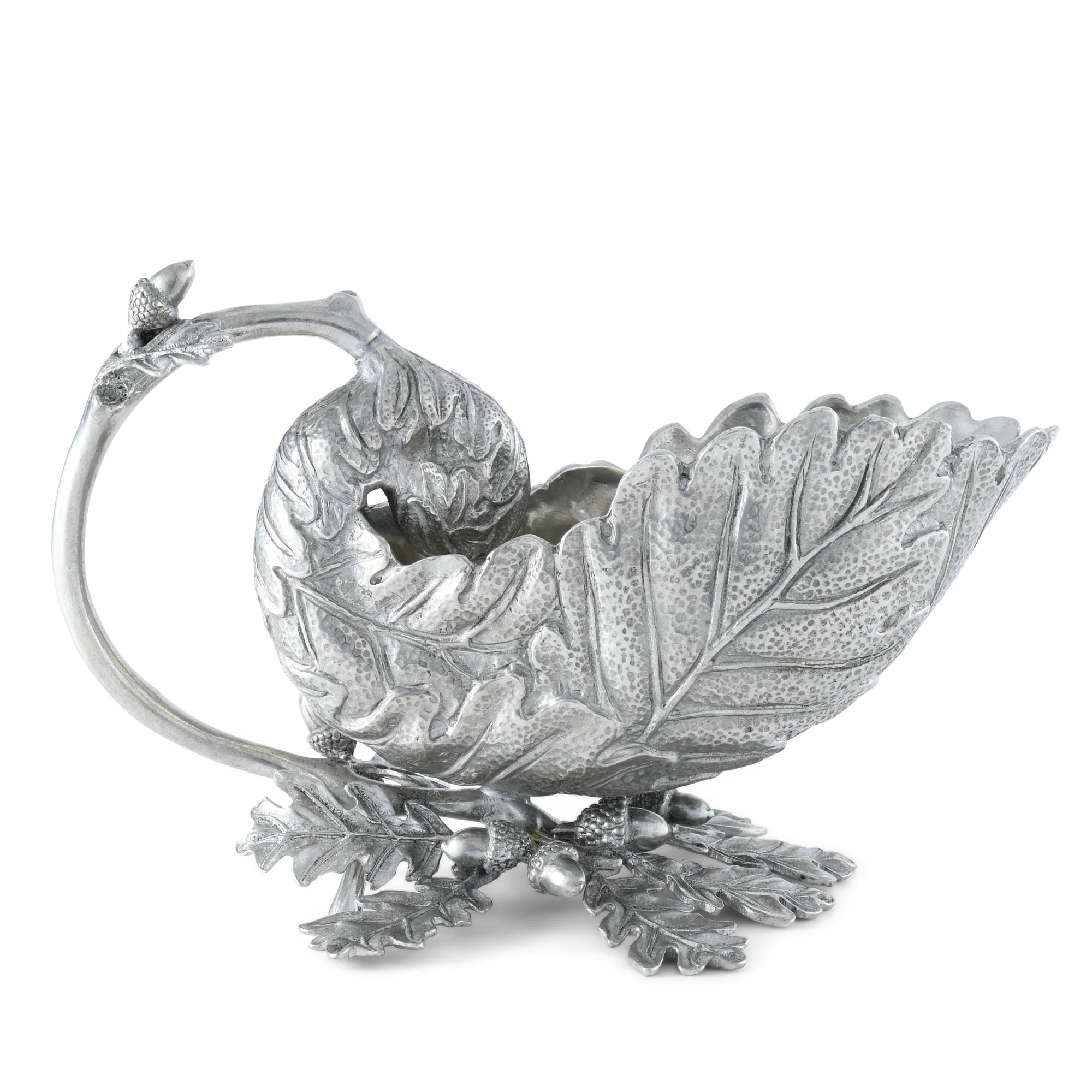 Pewter Oak Leaf Gravy Boat