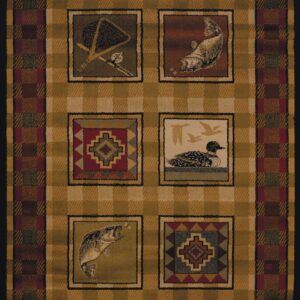 Nature's Calling - Fish and Duck Lake Life Area Rug