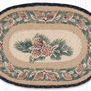 13"x19" Oval Printed Pinecone Placemat