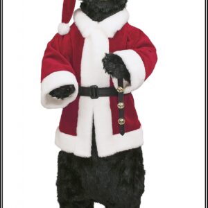 Ditz Designs Standing Santa Black Bear 58 in. No Teeth