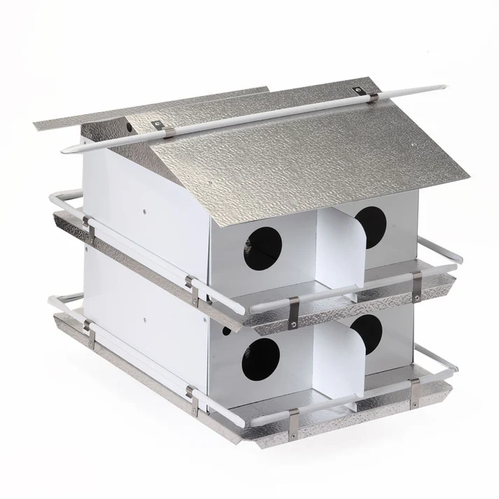 Purple Martin House Coates Round Entrance Holes 2 Floor 8 Room, Assembled