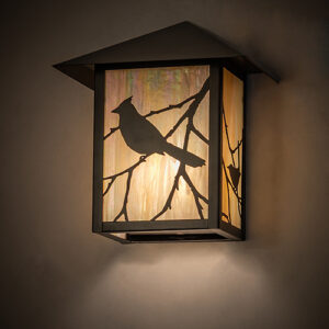 9" Wide Seneca Song Bird Left Wall Sconce