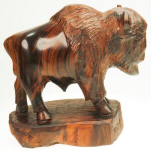 Buffalo on Base Sculpture