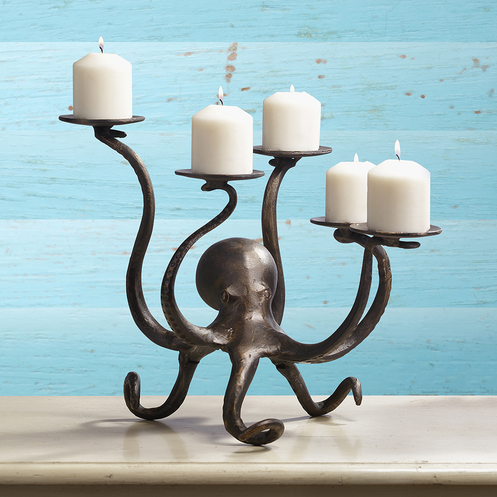 Octopus Pillar Candelabra