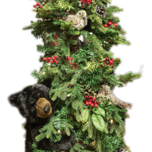 Ditz Designs Tuscan Frolic Black Bear Tree - 72 Inches