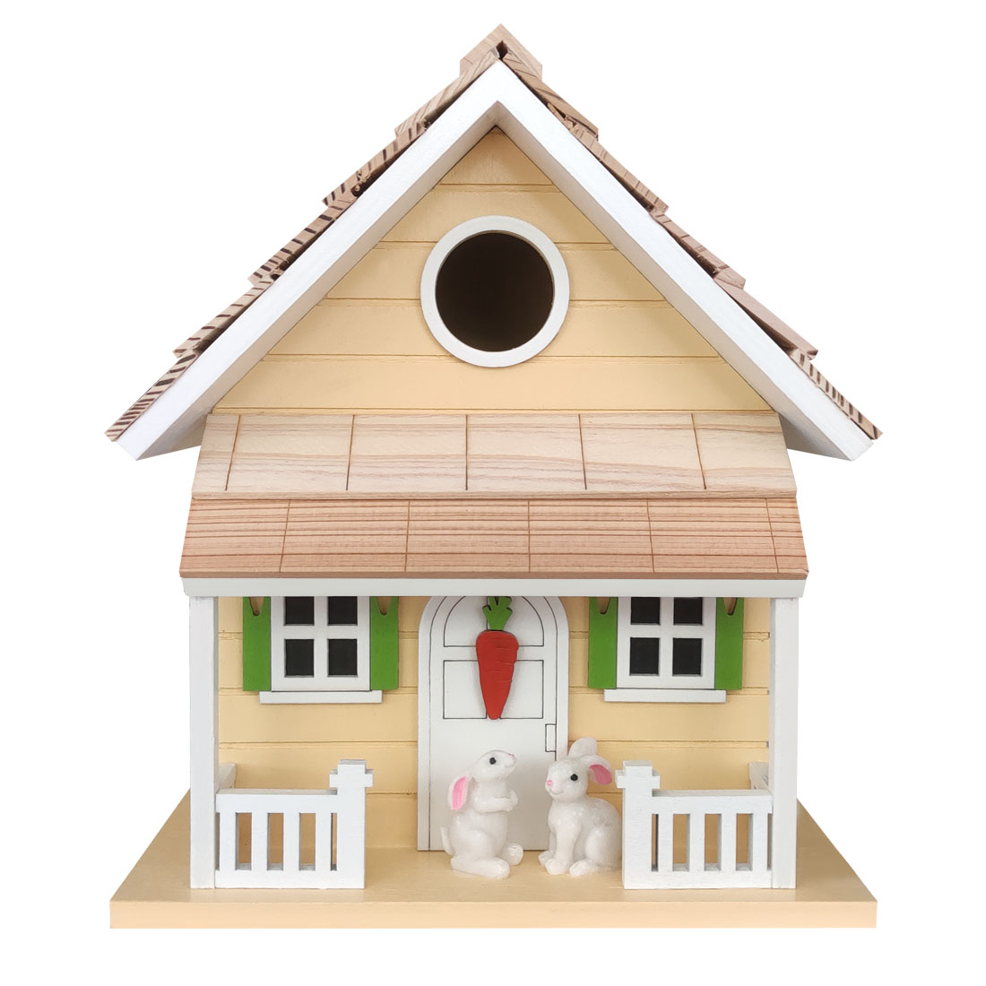 Home Bazaar Bunny House Bird House, Yellow