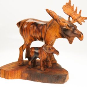 Moose with Baby Sculpture