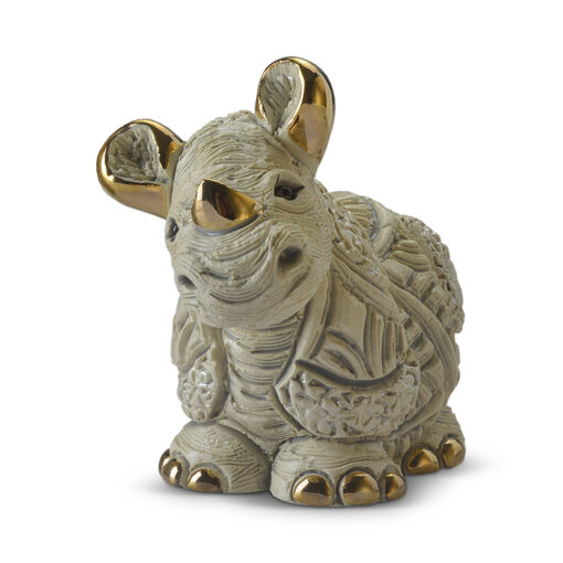 Baby White Rhino Figurine by De Rosa