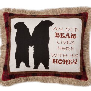 An Old Bear Lives Here Pillow