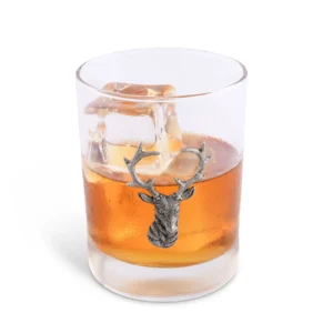 Elk Head Double Old Fashion Bar Glass