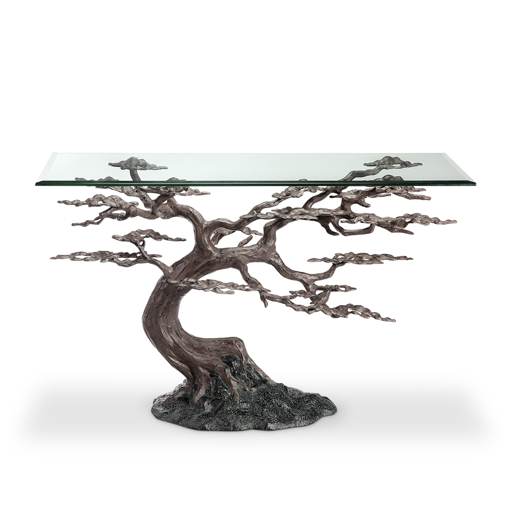 Cypress Tree Aluminum Console Table