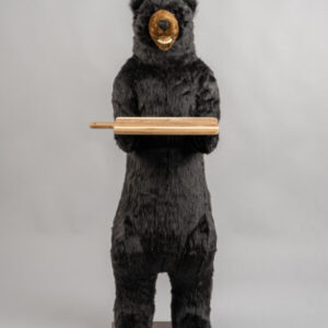 Ditz Designs Butler Bear Black 58 in. Smile