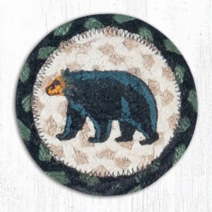 Round Hand Stenciled Coaster with Mama Bear Design (Pack of 2)