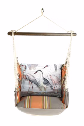 4-Piece Swing Set Serene Sunset w/ 3 Herons Marching Pillow