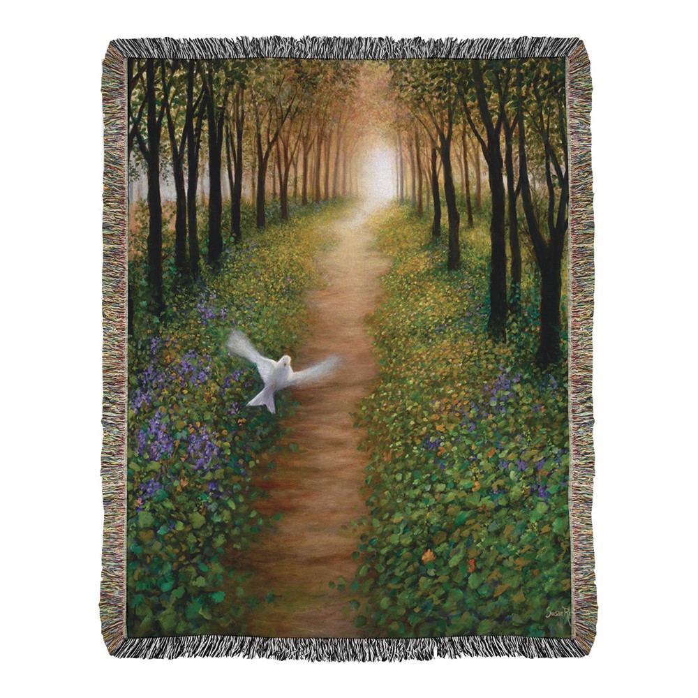 Wings of a Dove Cotton Woven Blanket Throw – Made in the USA (50×60)