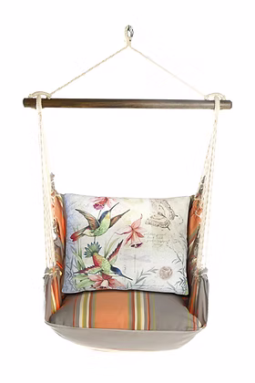 4-Piece Swing Set Serene Sunset w/ Hummingbirds Pillow