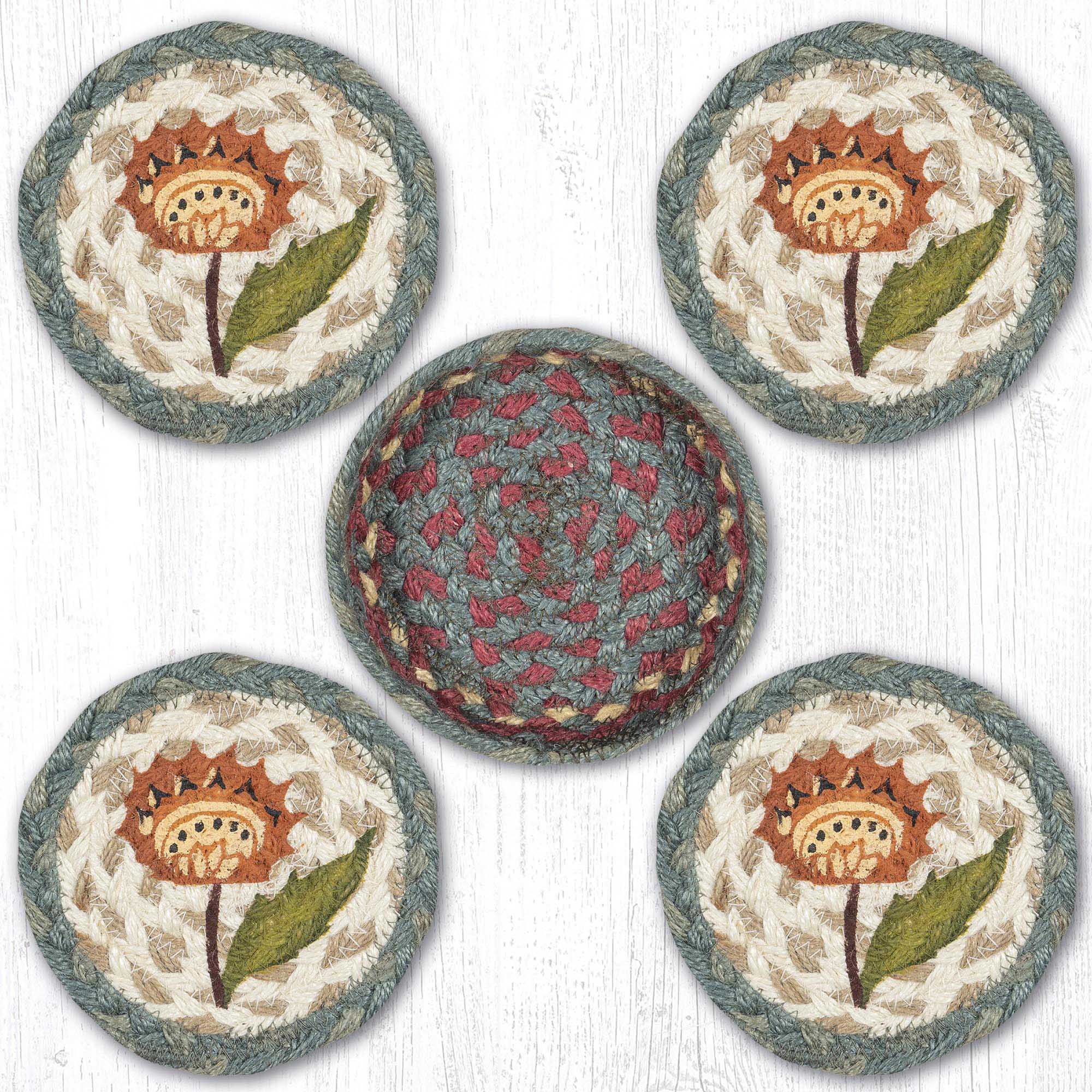 Holiday Floral Coaster Set