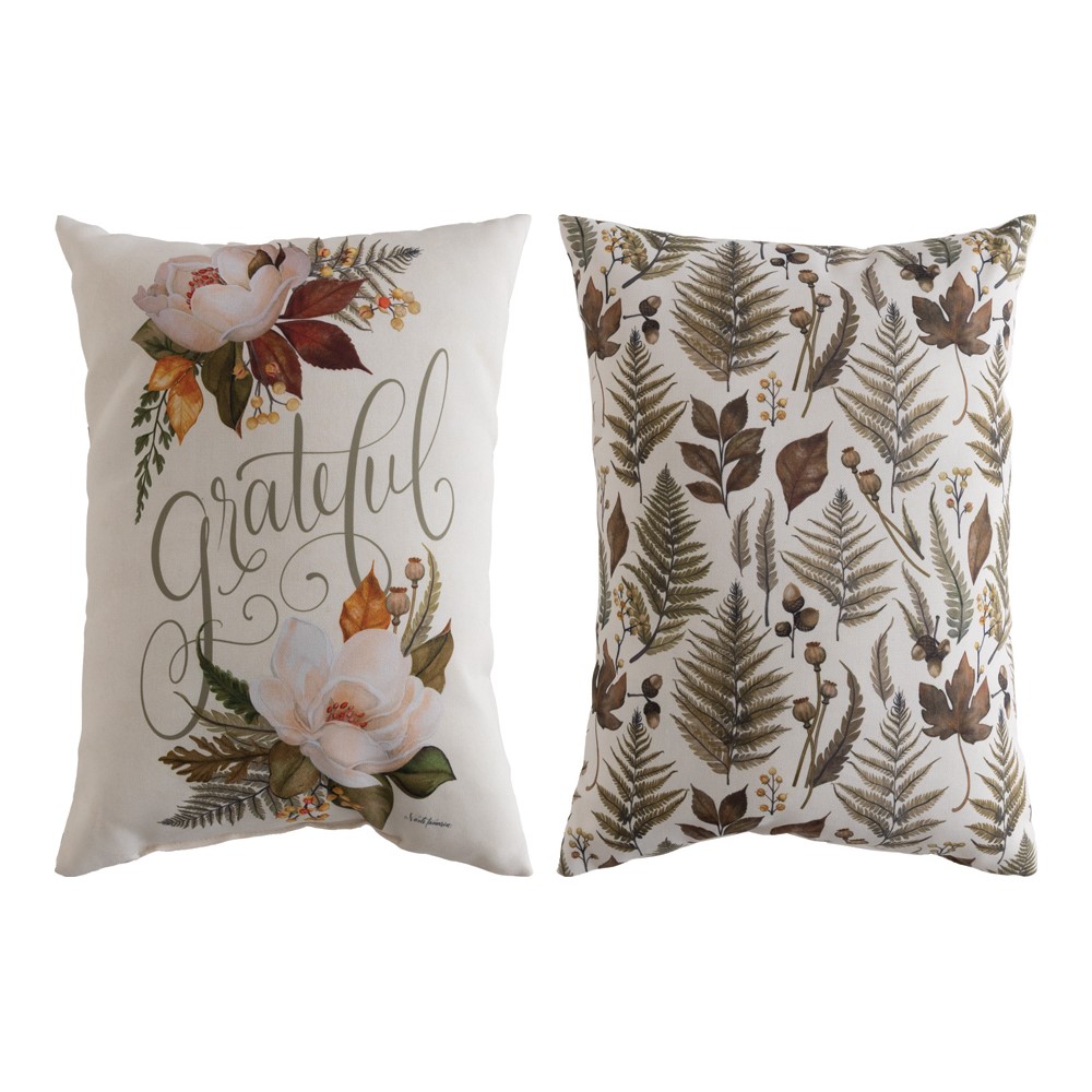 Fall Splendor All Over Leaves Climaweave Pillow 13" x 18" (Set of 2)