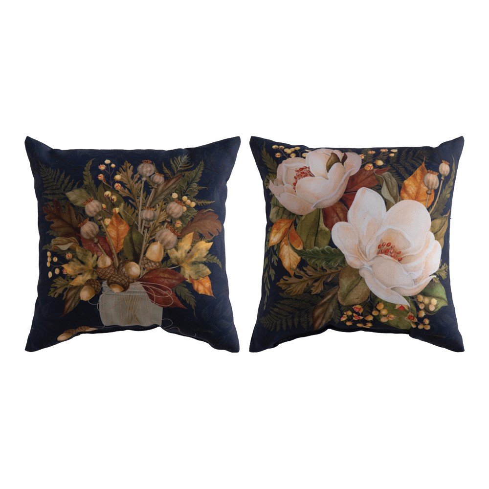 Fall Splendor Floral Climaweave Pillow 12" x 12" (Set of 2)