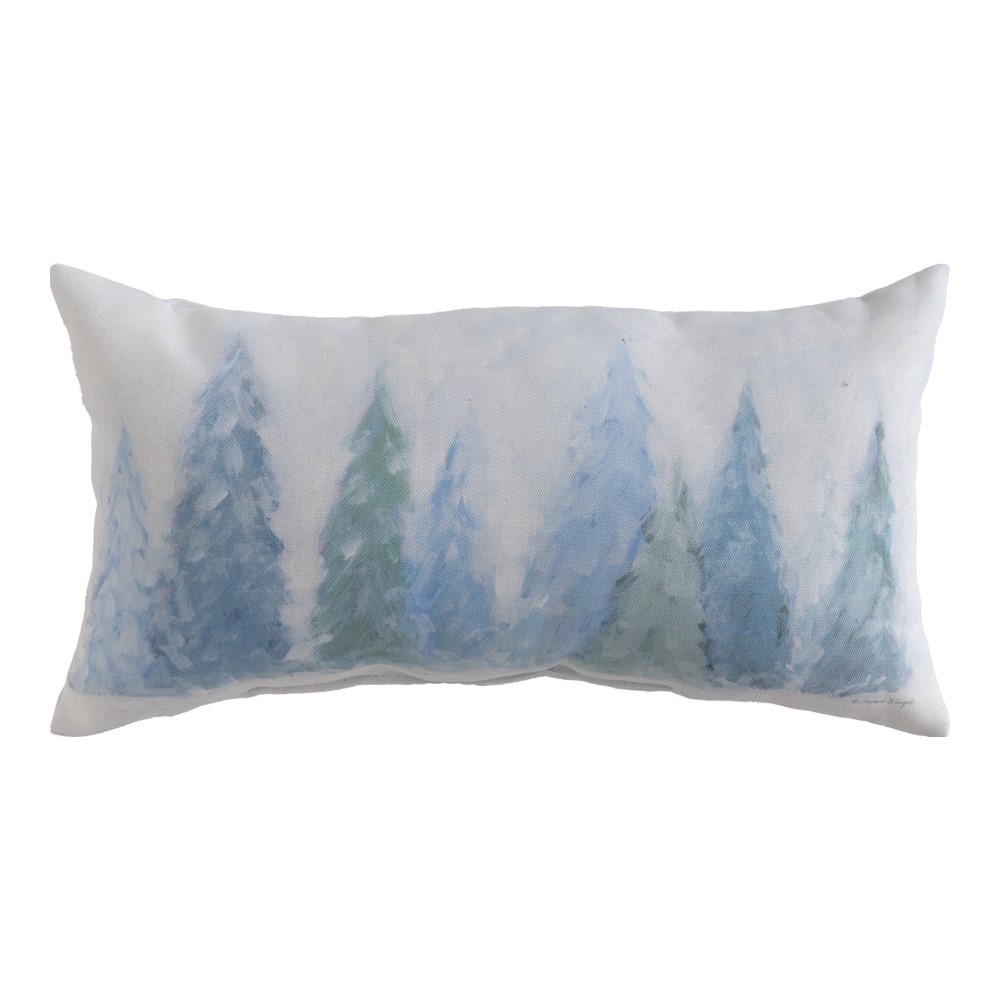 Holiday Tidings - Line of Trees Climaweave Pillow 17" x 9" (Set of 2)