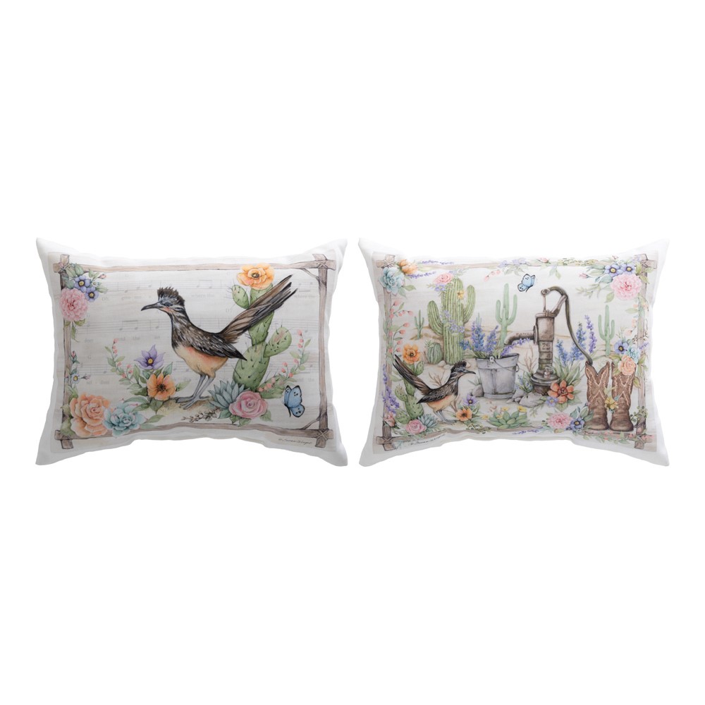 Rosewood Ranch - Roadrunner Climaweave Pillow 18" x 13" (Set of 2)