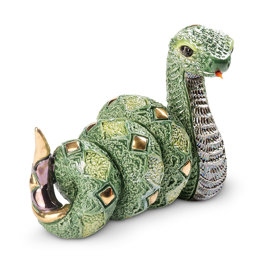 Green Snake Figurine by De Rosa