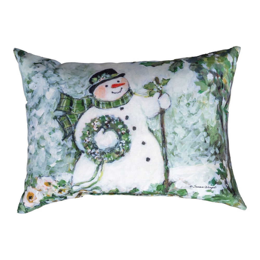 Season's Frost - Snowman Climaweave Pillow 18" x 13" (Set of 2)