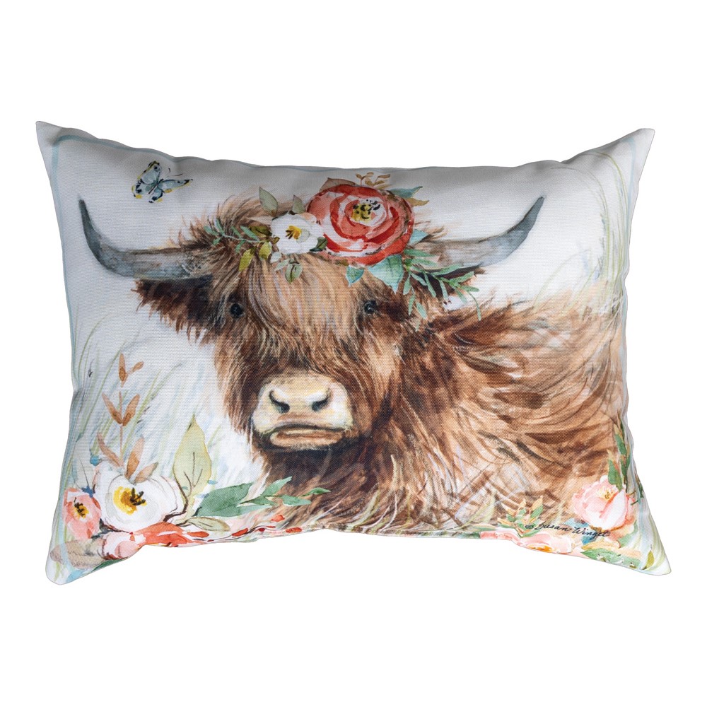 Bloom Highland Cow Climaweave Pillow 18″ x 13″ (Set of 2)