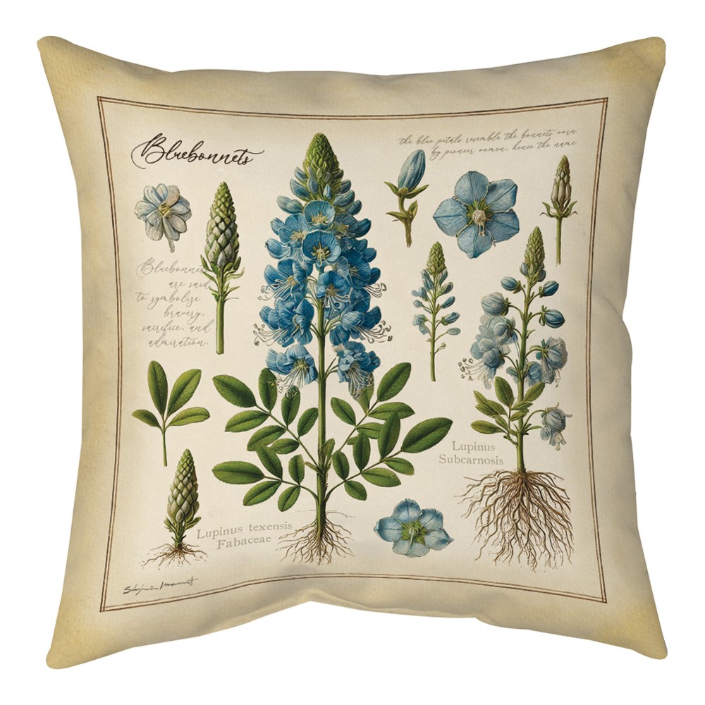 Bluebonnets 2 Climaweave Pillow 18″ x 18″ (Set of 2)