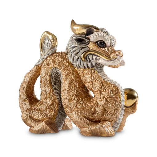 Copper Chinese Dragon Figurine by De Rosa