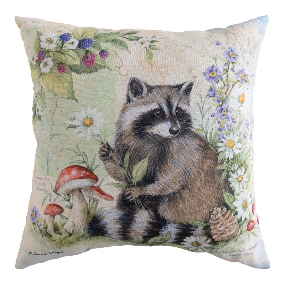 Raccoon Climaweave Pillow 18″ x 18″ (Set of 2)