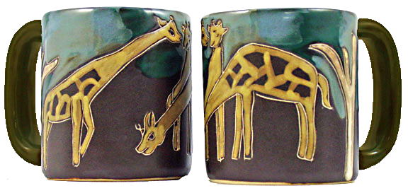 Mara Stoneware 16 Oz. Giraffe Mugs (Set of 2)