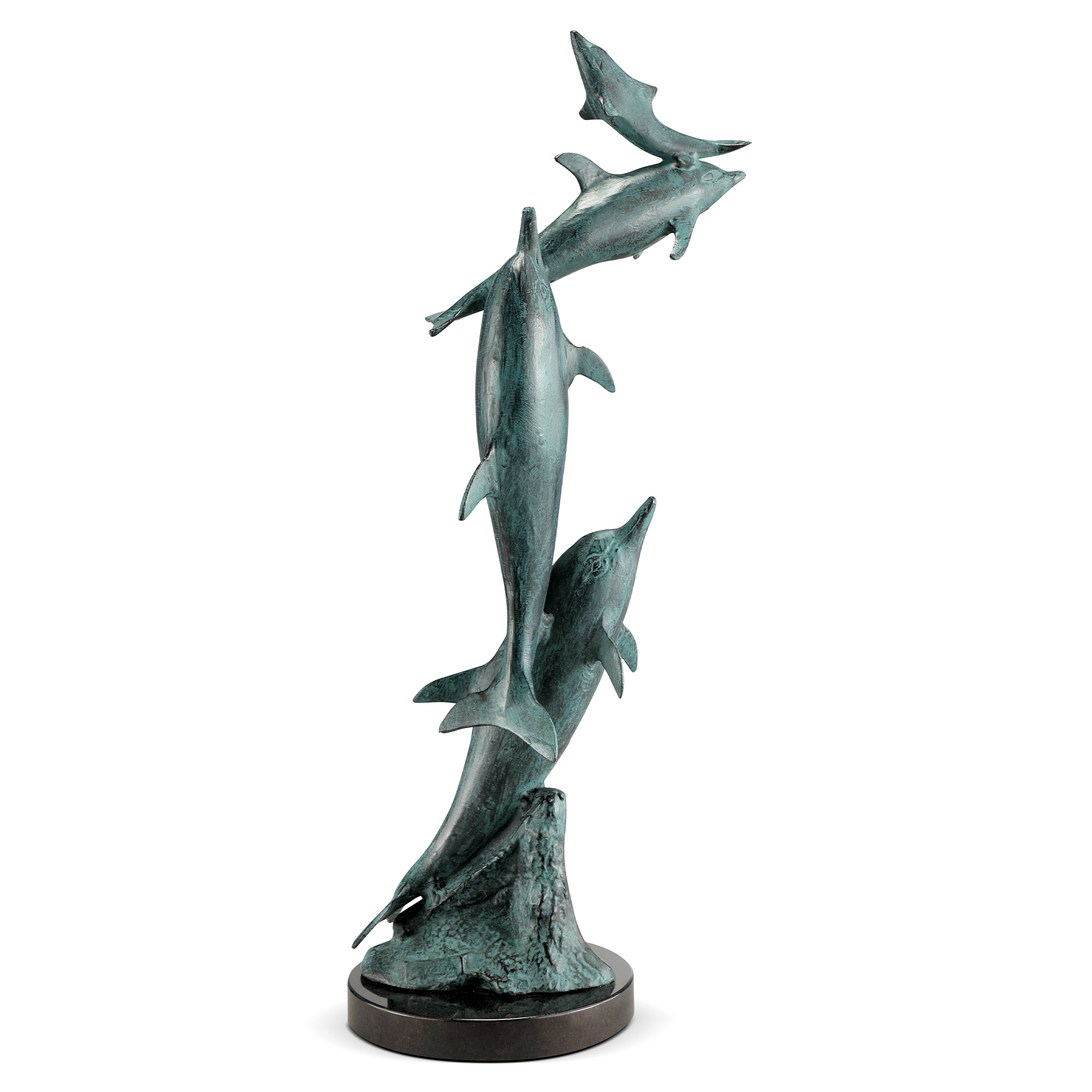 Frolicking Dolphin Family Sculpture