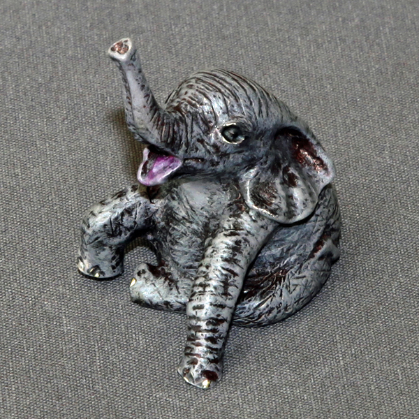 Little Elephant Baby Bronze Sculpture by Barry Stein Sculptures