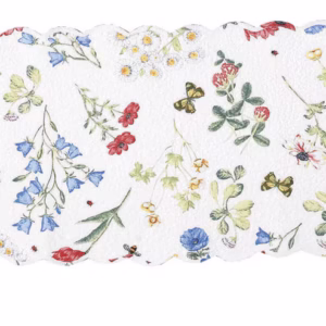 Wildflower Scalloped Table Runner - 36"L